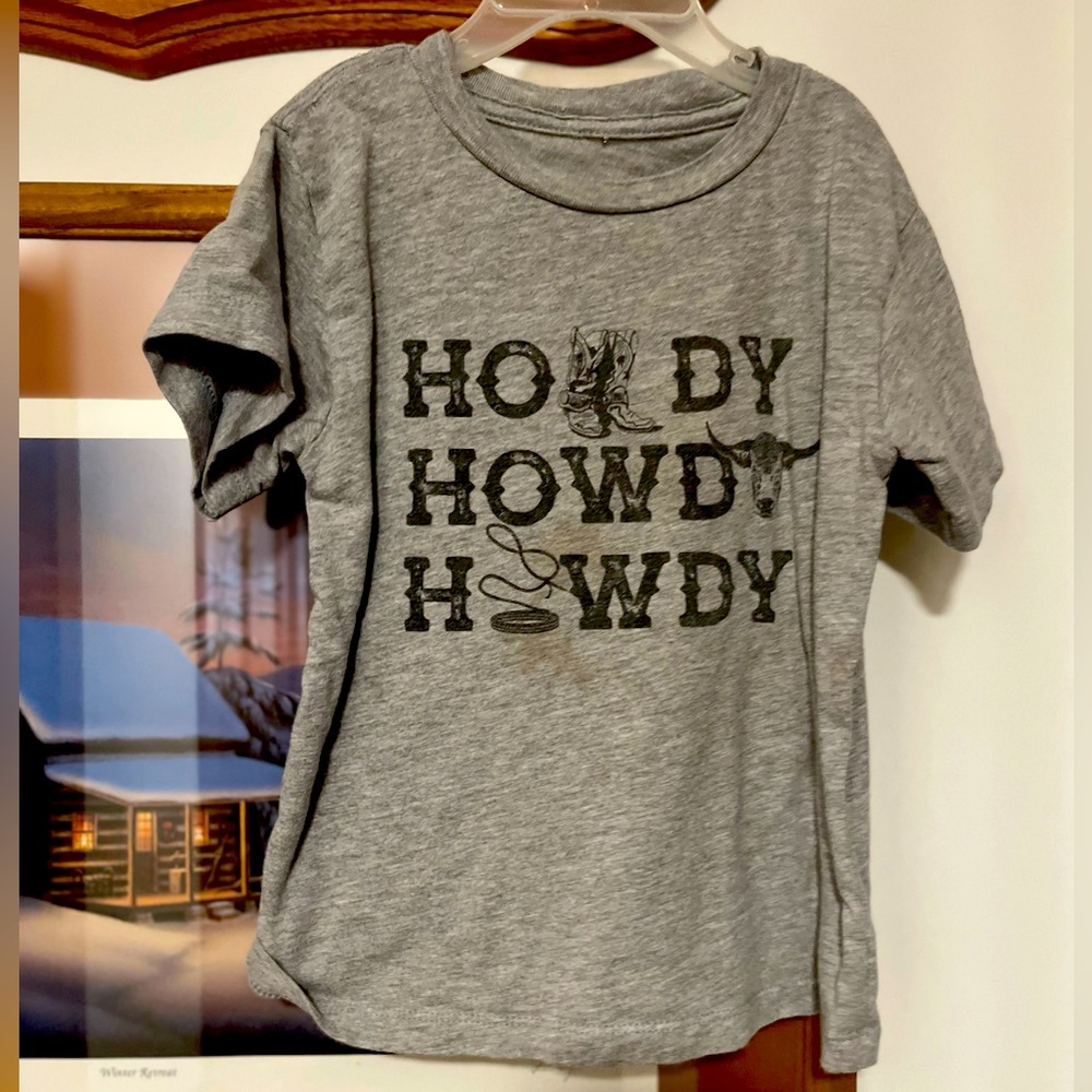 4T Boy Tee Shirt - "Howdy Howdy Howdy"